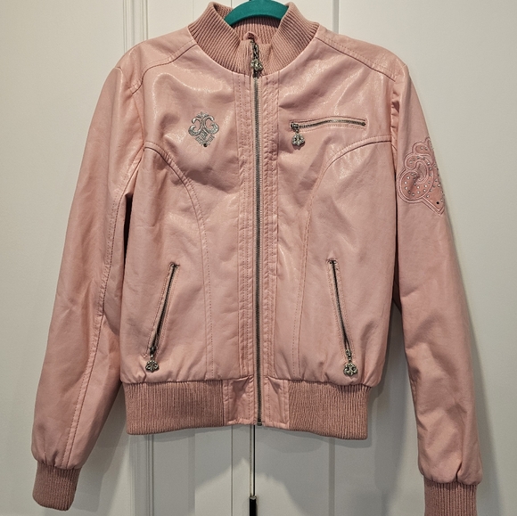 Pink Leather Dereon 1XL Jacket - Picture 3 of 12